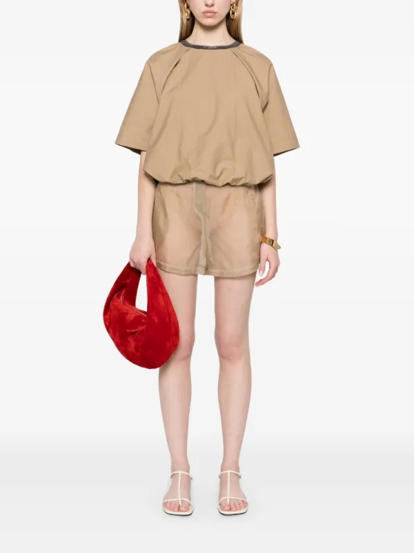 Brunello Cucinelli Monili chain-detail Blouse | Neutrals