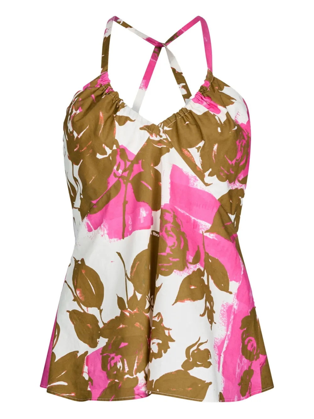 Shop Liu •jo Floral-print Top In Pink
