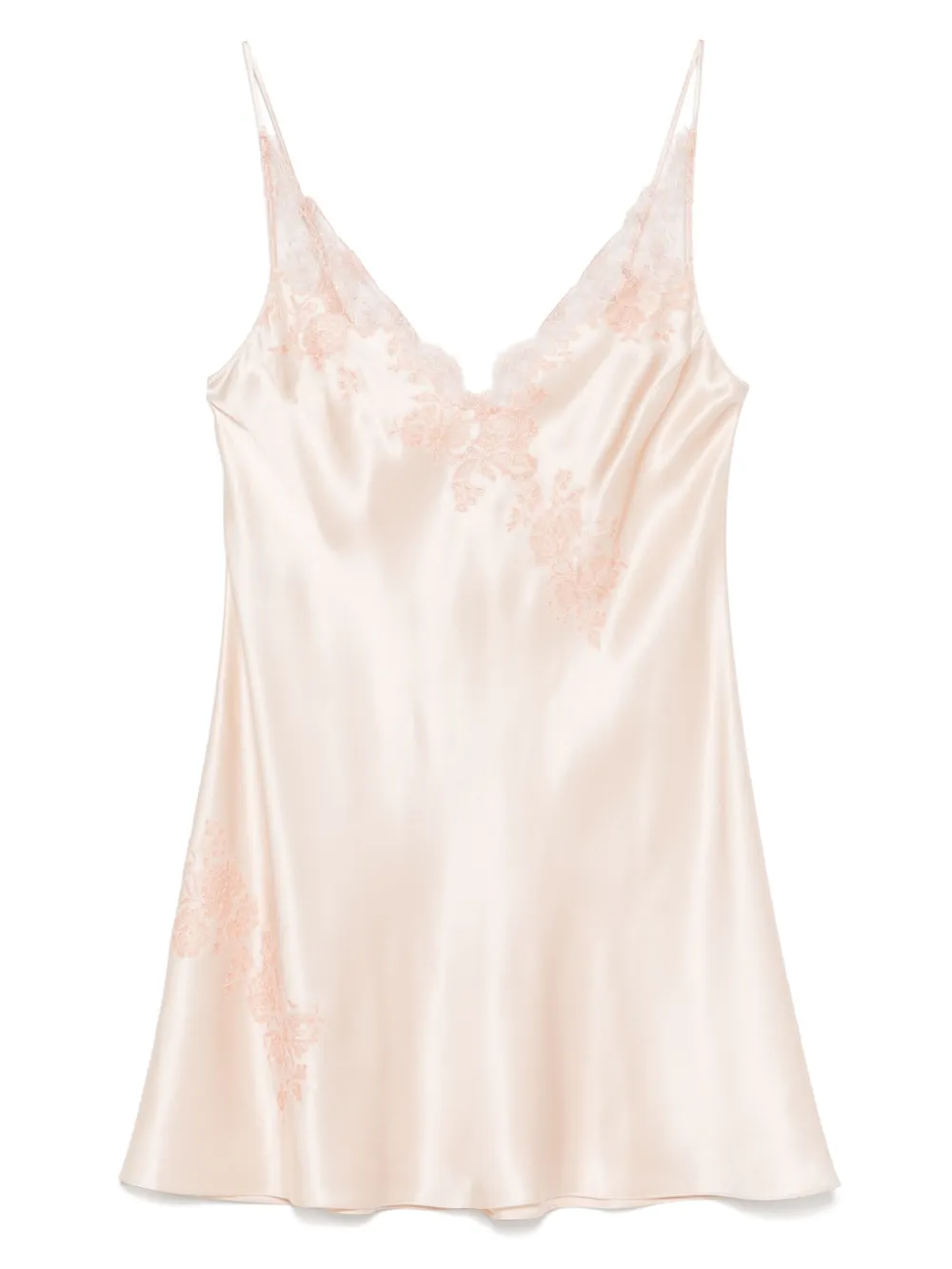 Carine Gilson Calais Caudry-lace silk nightdress | Neutrals | Image 1