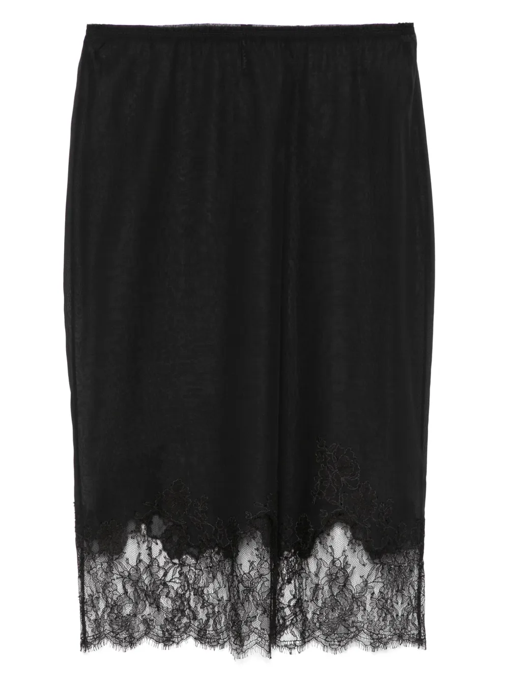 Carine Gilson falda de seda con encaje Calais Caudry | negro | Image 1