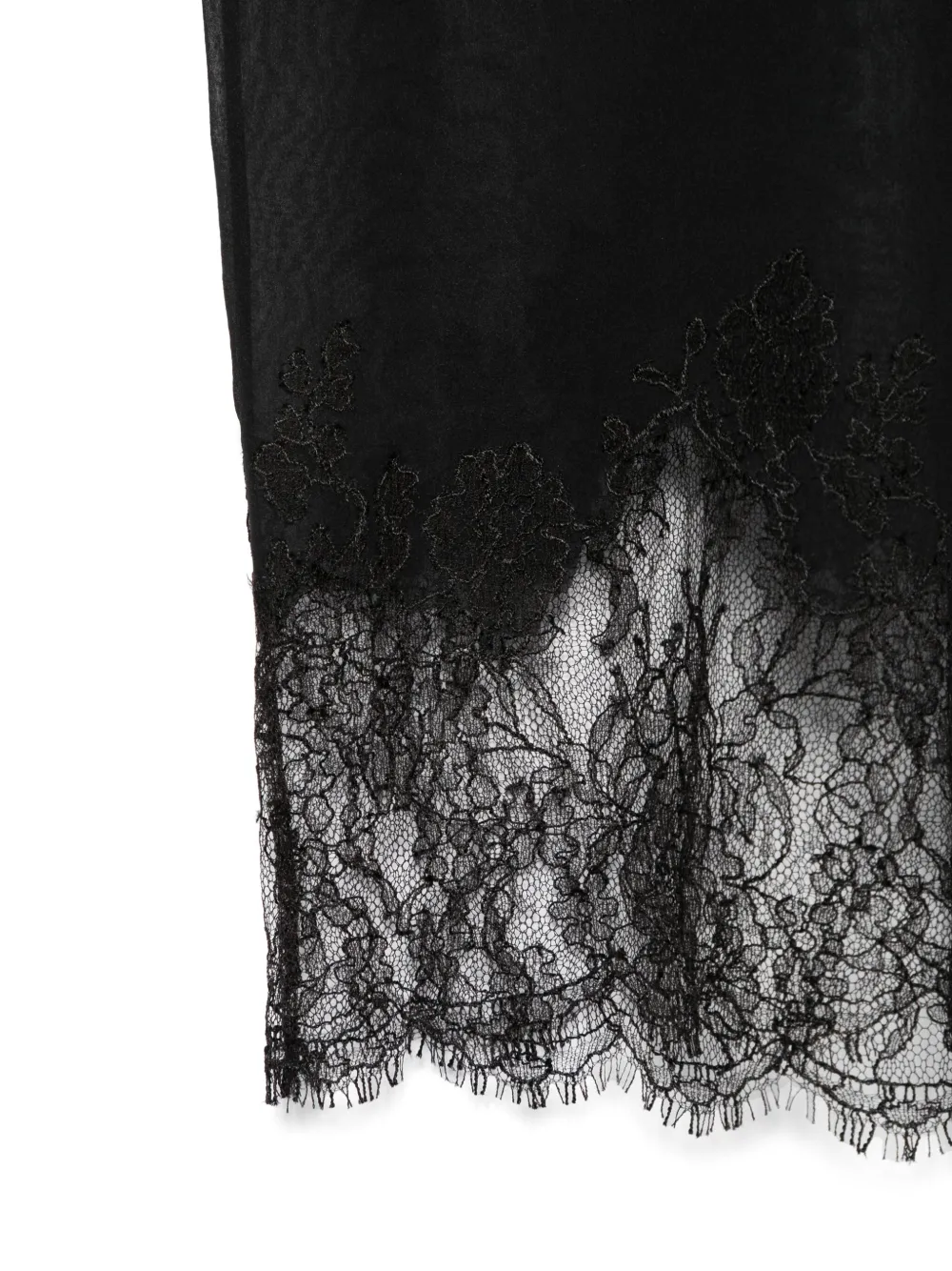 Carine Gilson Calais Caudry slip met kant Zwart