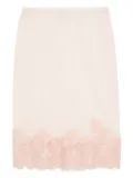 Carine Gilson Calais Caudry-lace silk slip skirt - Pink