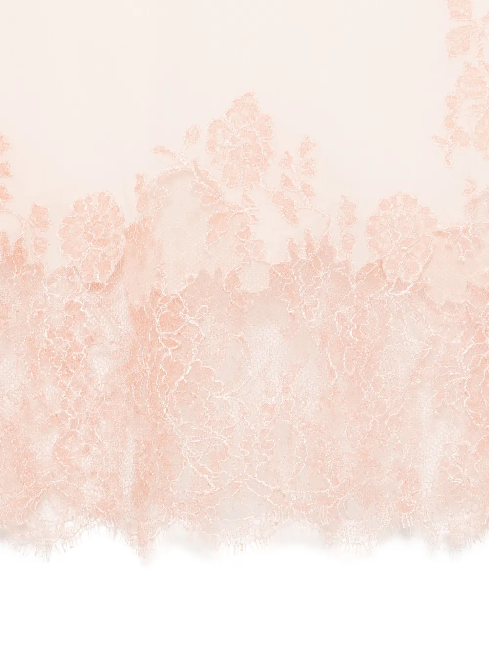 Carine Gilson Calais Caudry-lace Silk Slip Skirt In Pink