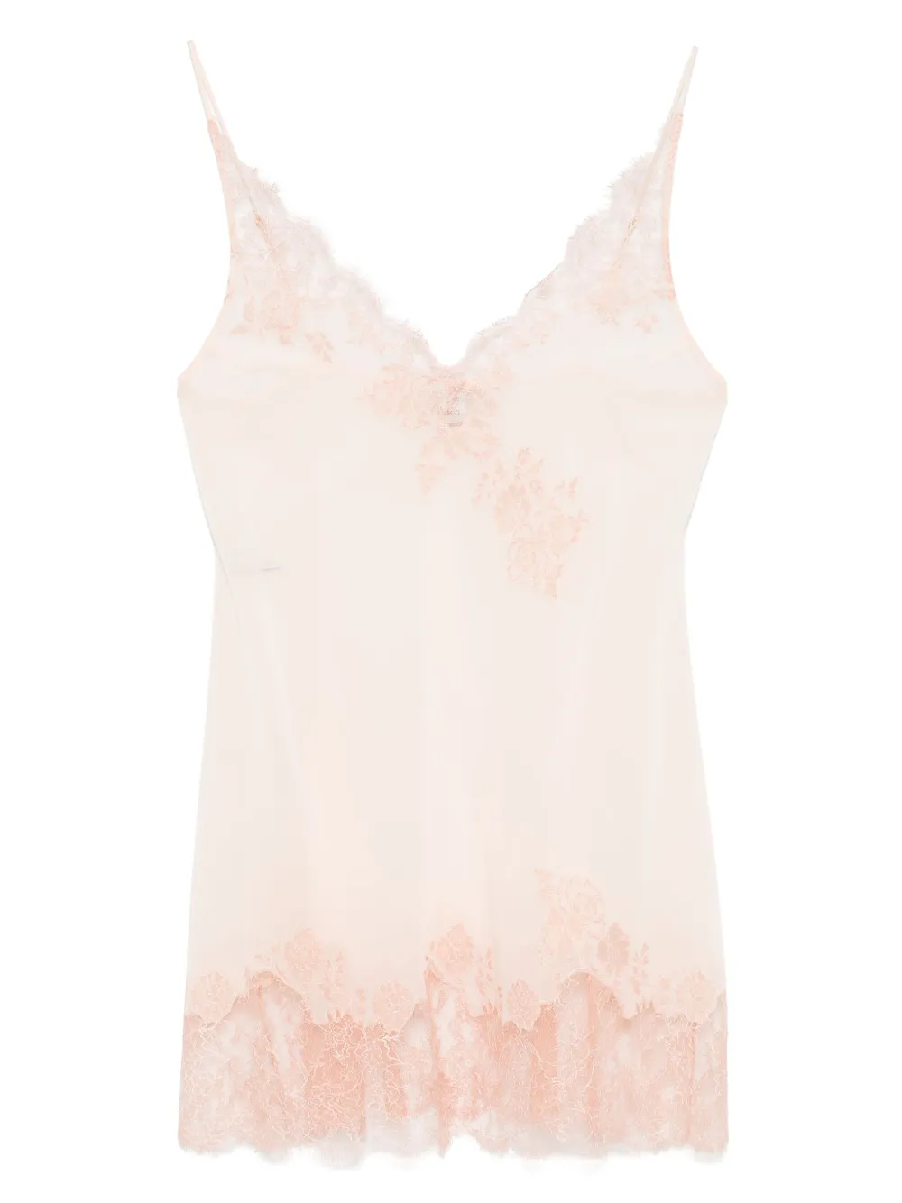 Carine Gilson Caudry レース シルクスリップ - ピンク Carine Gilson Caudry レース シルクスリップ - ピンク
