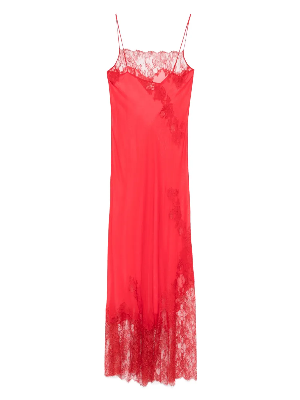Carine Gilson vestido de noche largo con encaje Calais Caudry | rojo | Image 1