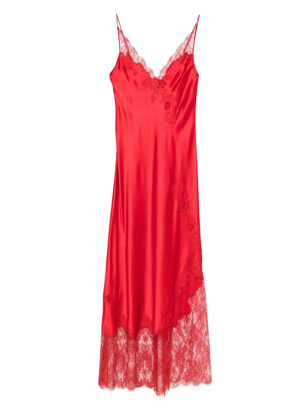 Carine Gilson Calais Caudry-lace silk nightdress | Red | Image 1