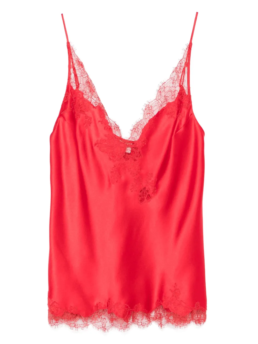 Carine Gilson レースディテール キャミソール - レッド Carine Gilson レースディテール キャミソール - レッド