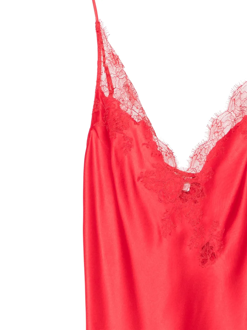 Carine Gilson Hemd met kanten details Rood