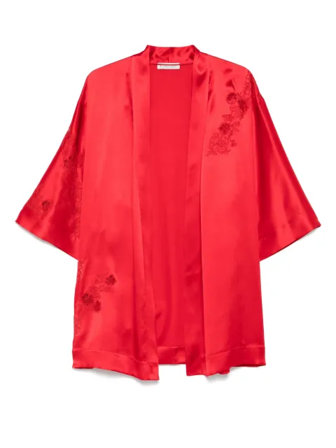 Carine Gilson Calais Caudry-lace silk robe