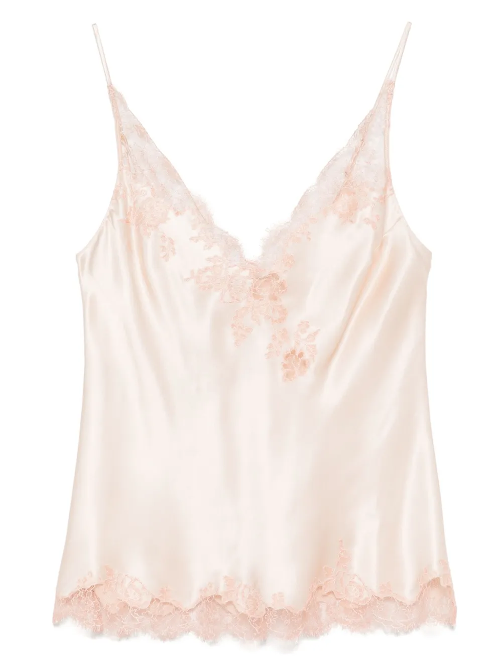 Carine Gilson camisón de seda con encaje Caudry | rosado | Image 1