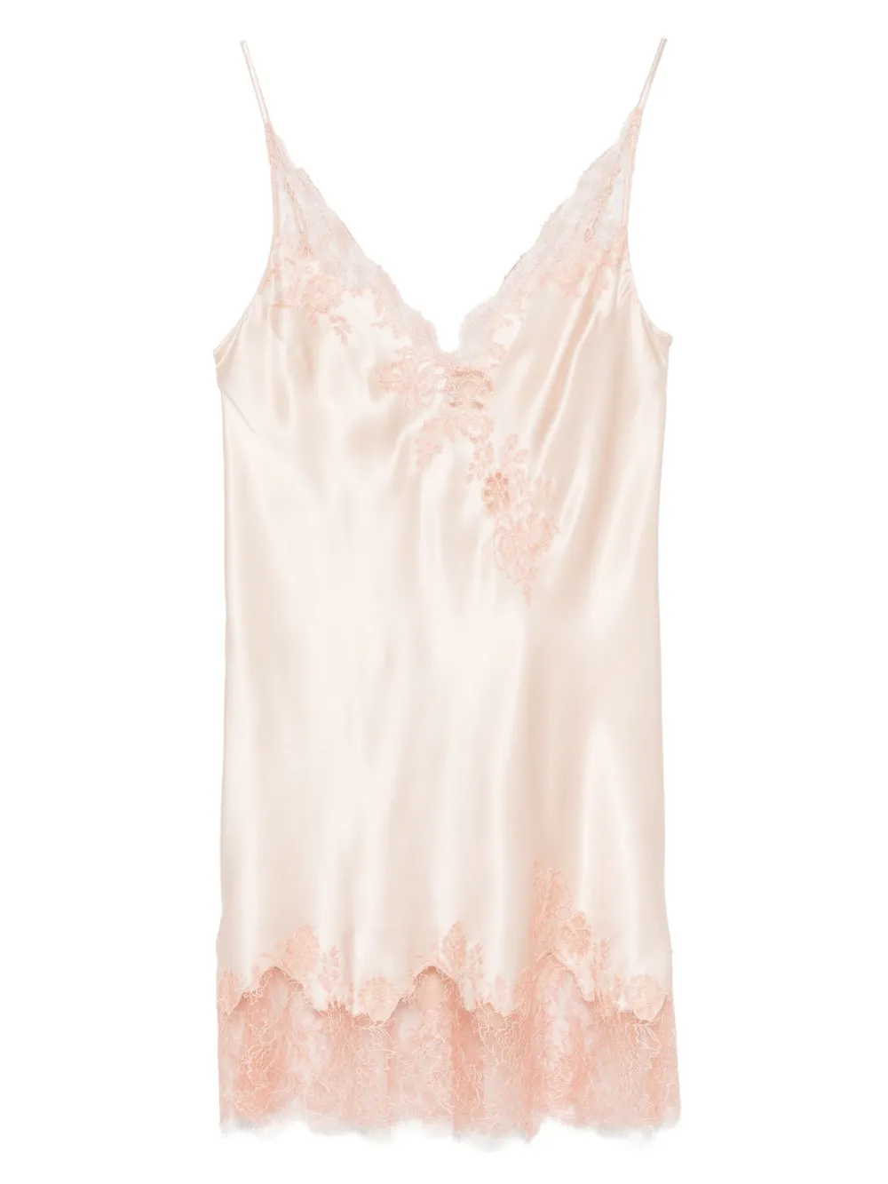 Carine Gilson Caudry-lace silk nightdress | Pink | Image 1