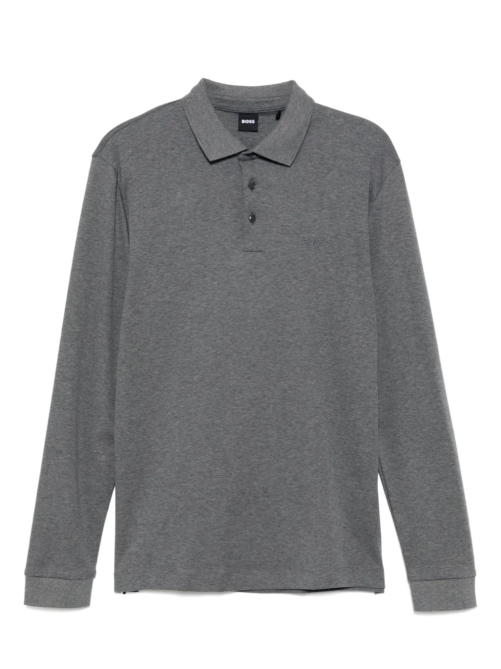 BOSS Poloshirt met geborduurd logo Grijs