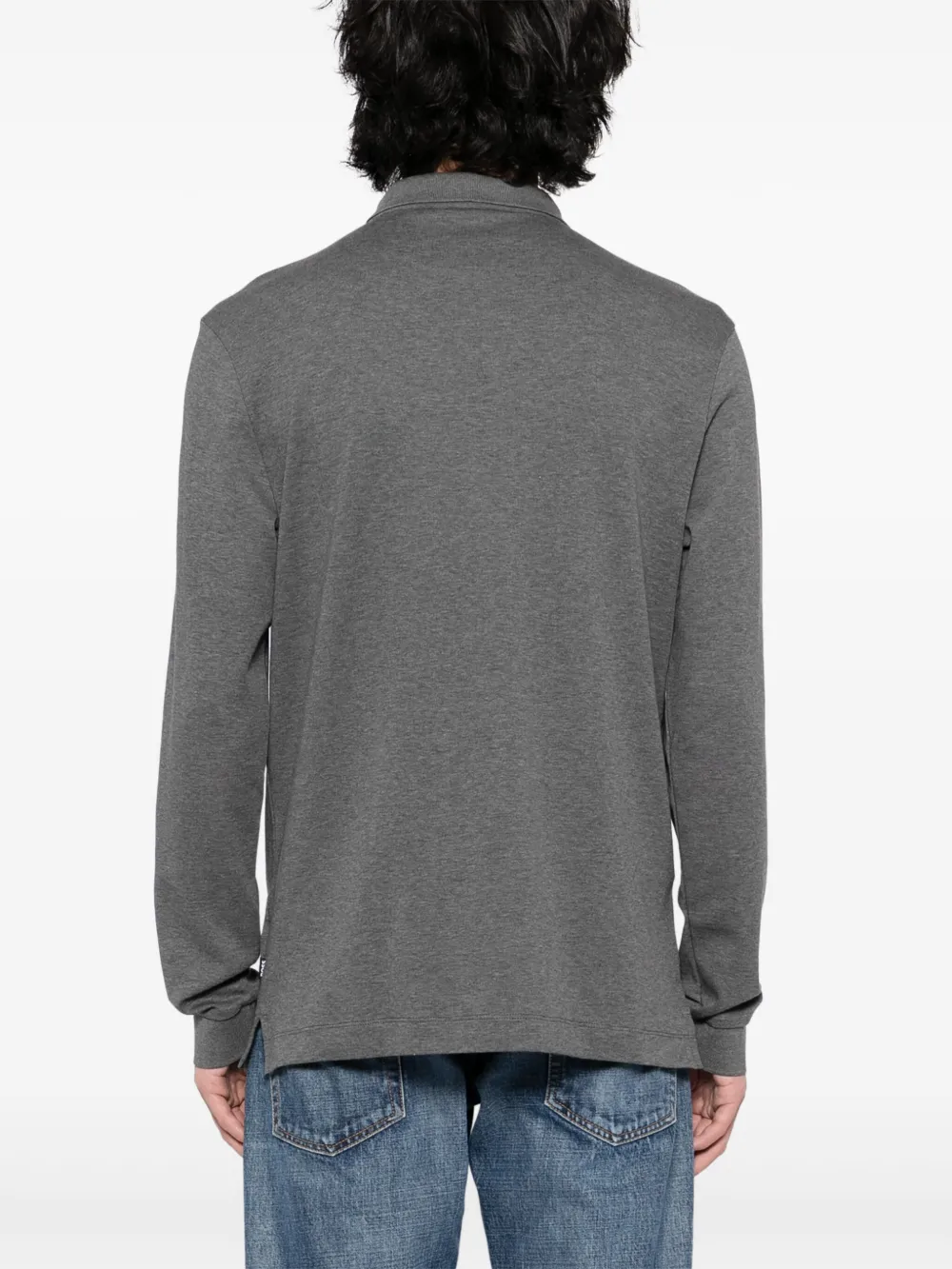 BOSS Poloshirt met geborduurd logo Grijs