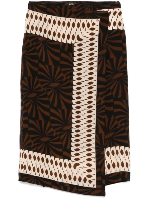 Seventy falda midi con estampado gráfico