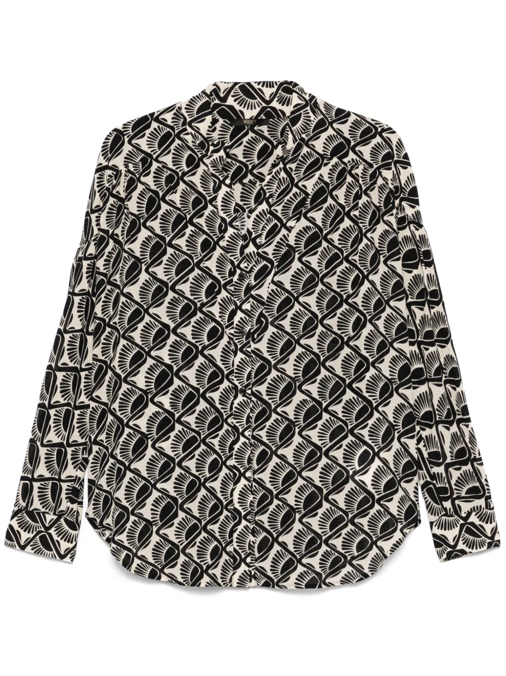 graphic-print blouse