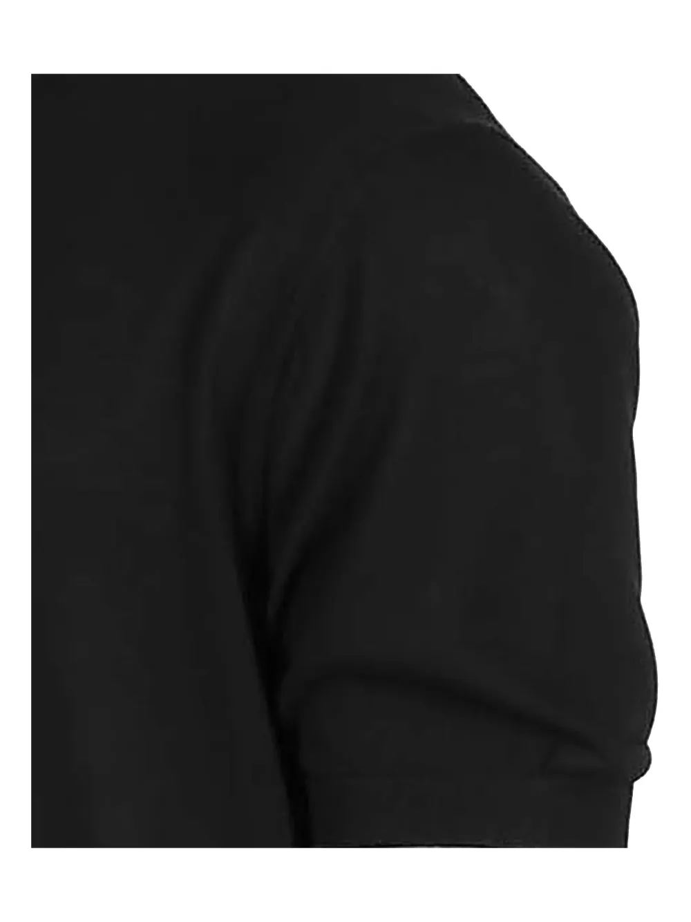 Malo Fijngebreid katoenen T-shirt Zwart
