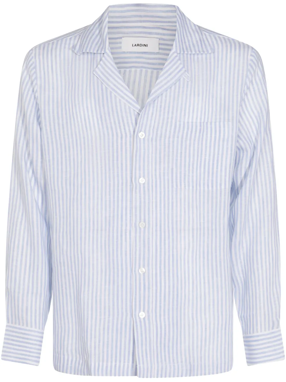 Lardini camisa con rayas estampadas | azul | Image 1