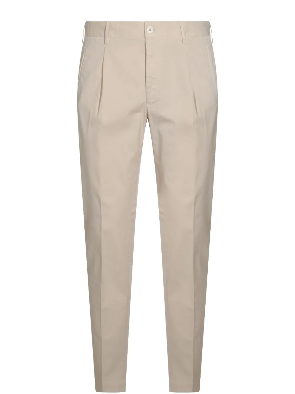 Incotex Front Pleated Trousers Belt Loops In Nude