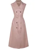 Glanshirt linen midi dress - Pink