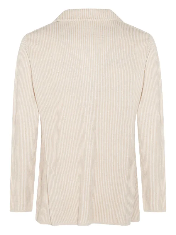アウターその他 LARDINI Blazer with l buttons and lurex effect Bianco Men's elegant blazers | Lardini
