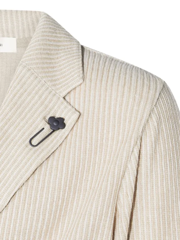 Lardini linen-cotton Blazer | Neutrals | FARFETCH