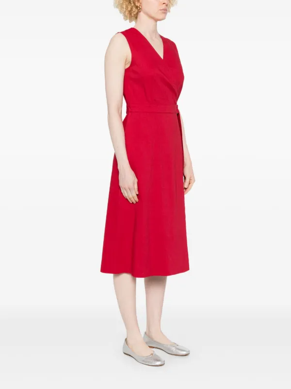 Theory A-line Midi Dress | Red