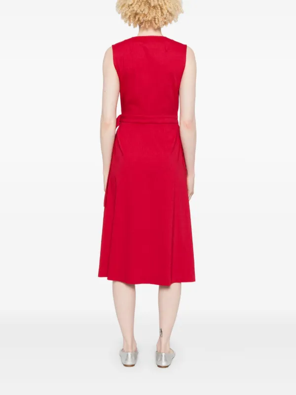 Theory A-line Midi Dress | Red | FARFETCH