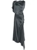 Victoria Beckham asymmetric draped midi dress - Grey