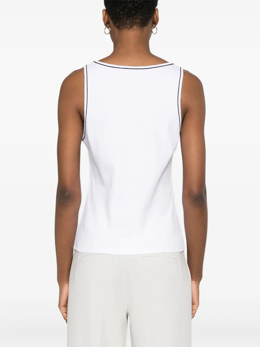Theory Tanktop met diepe ronde hals Wit