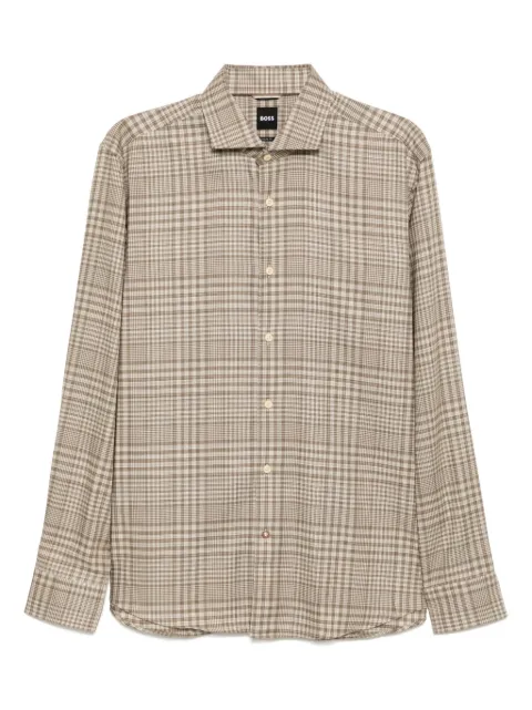 BOSS camisa con cuadros estampados