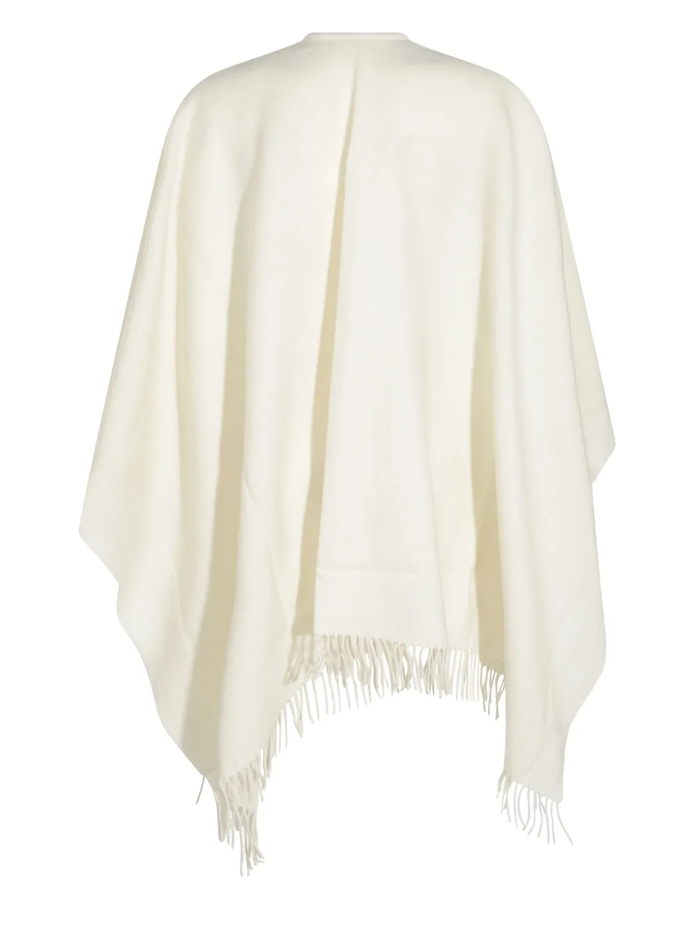 Malo fringed poncho - Wit