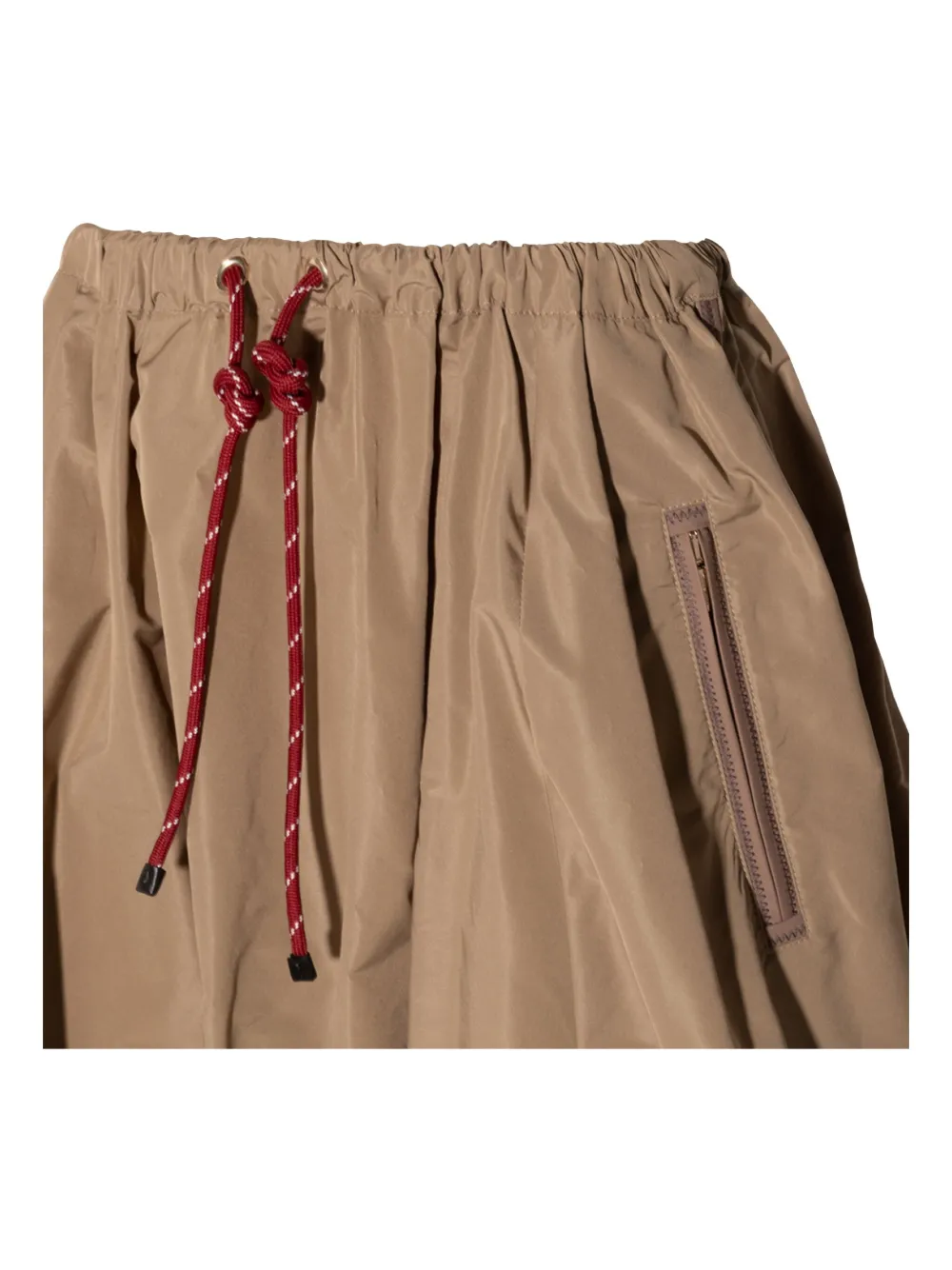 Miu Midi-plooirok Bruin