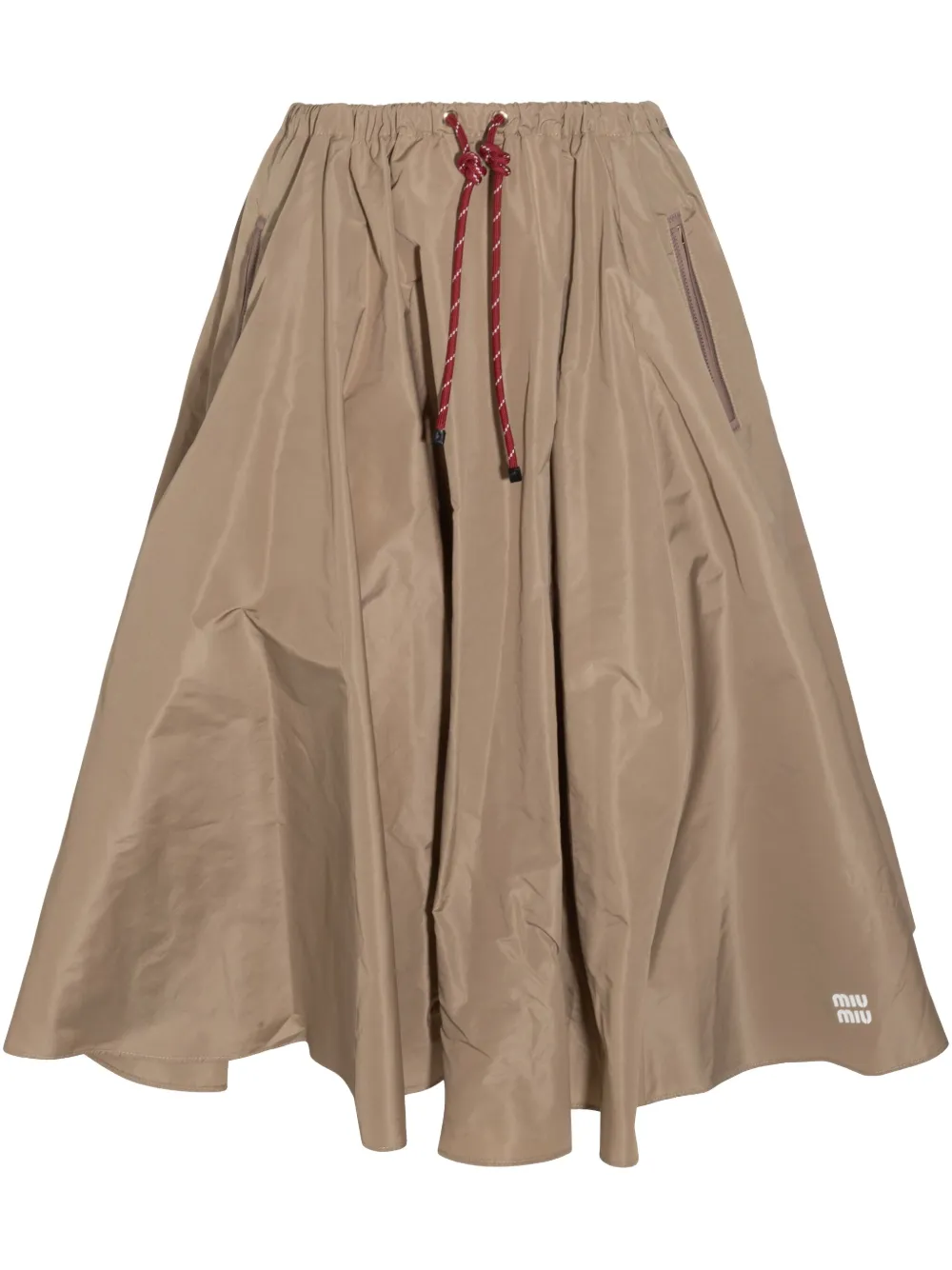Miu Miu pleated midi skirt | Brown | Image 1