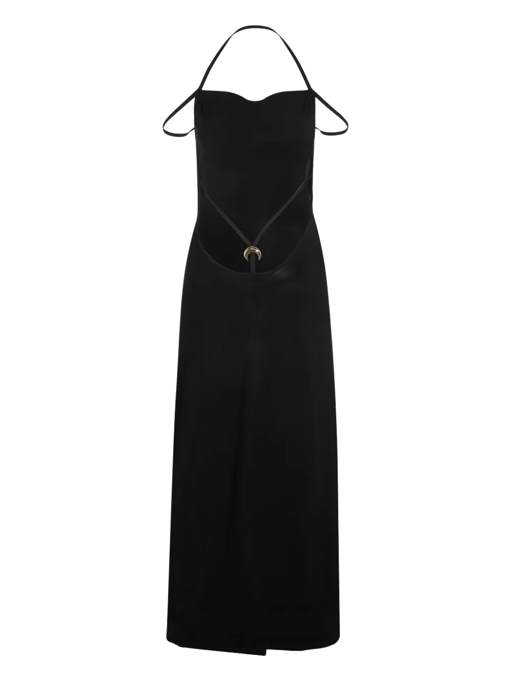 Marine Serre halterneck dress - Zwart