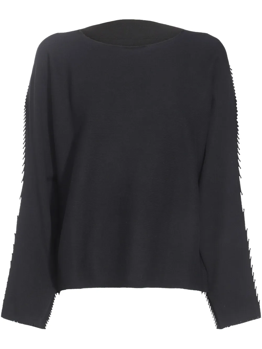 Issey Miyake fringe-detailing jumper | Black | Image 1