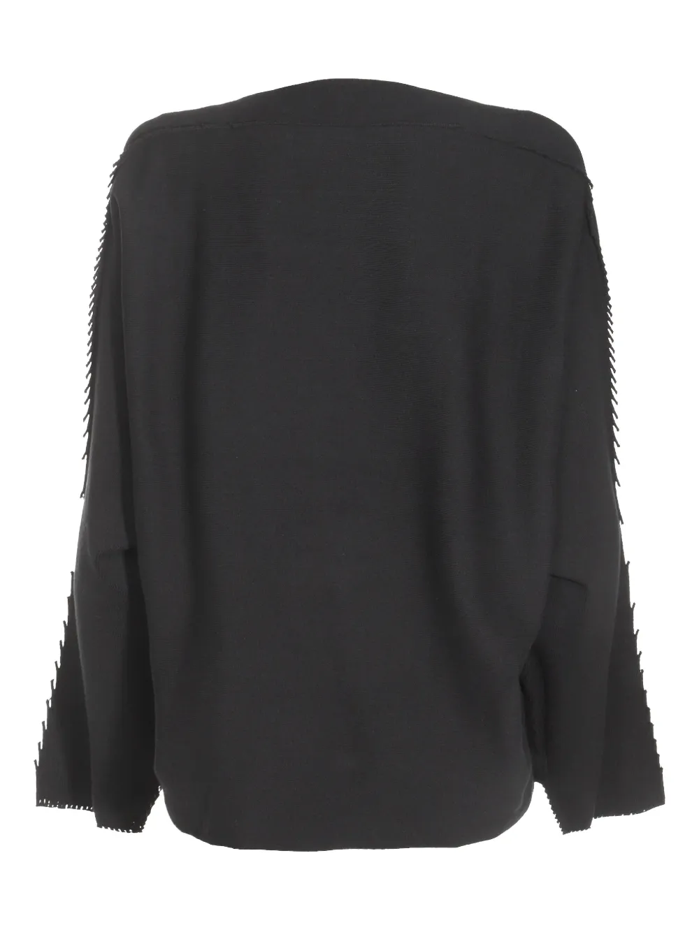 Issey Miyake fringe-detailing jumper - Zwart