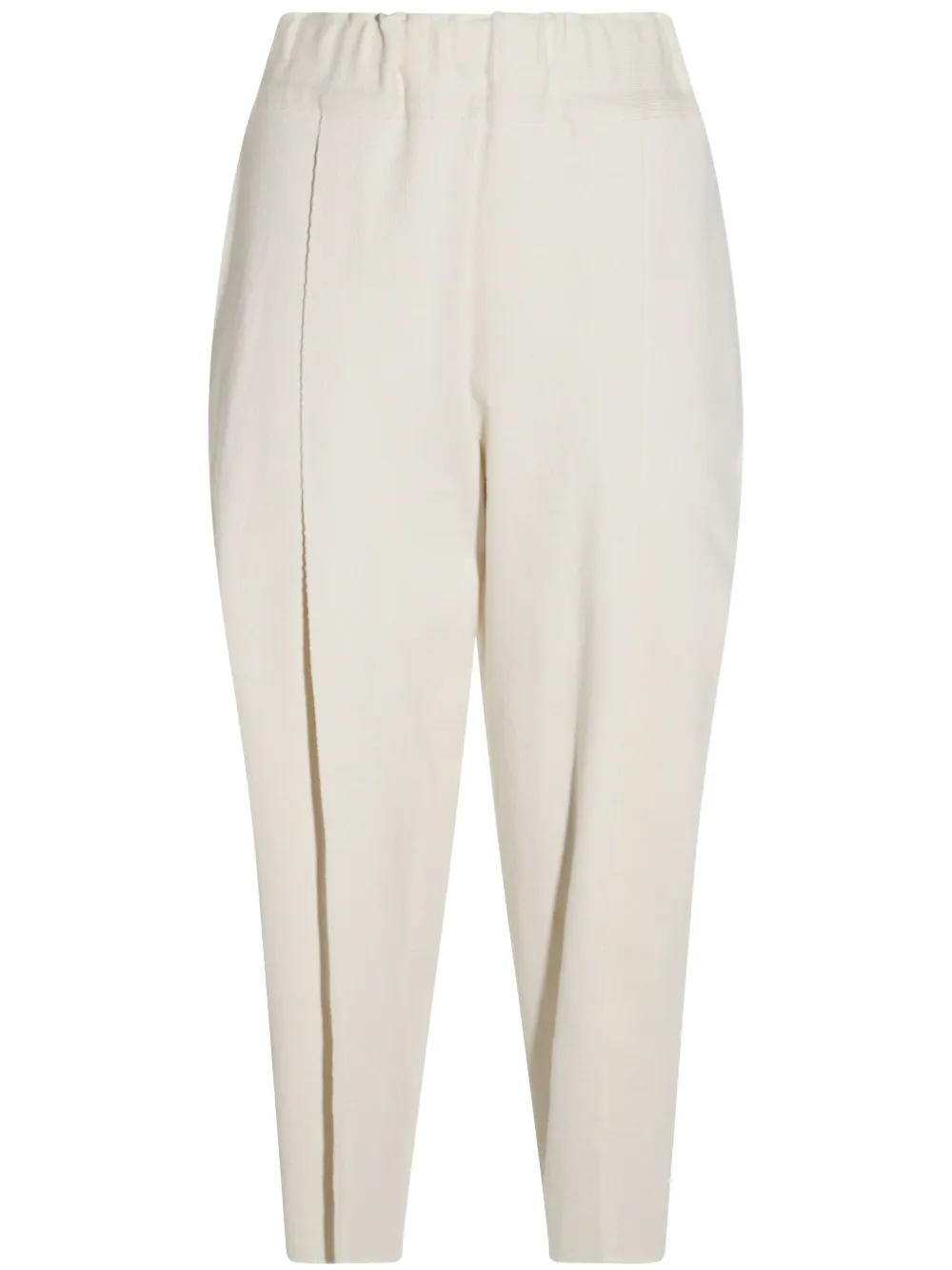 Issey Miyake Plooibroek met toelopende pijpen Beige