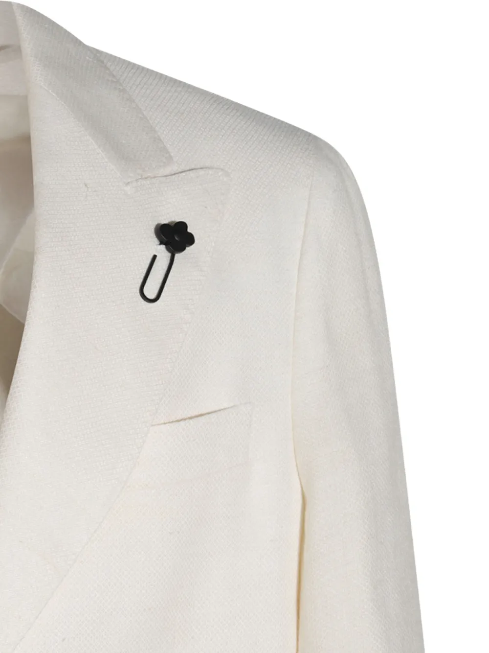 Lardini Blazer met broche Wit