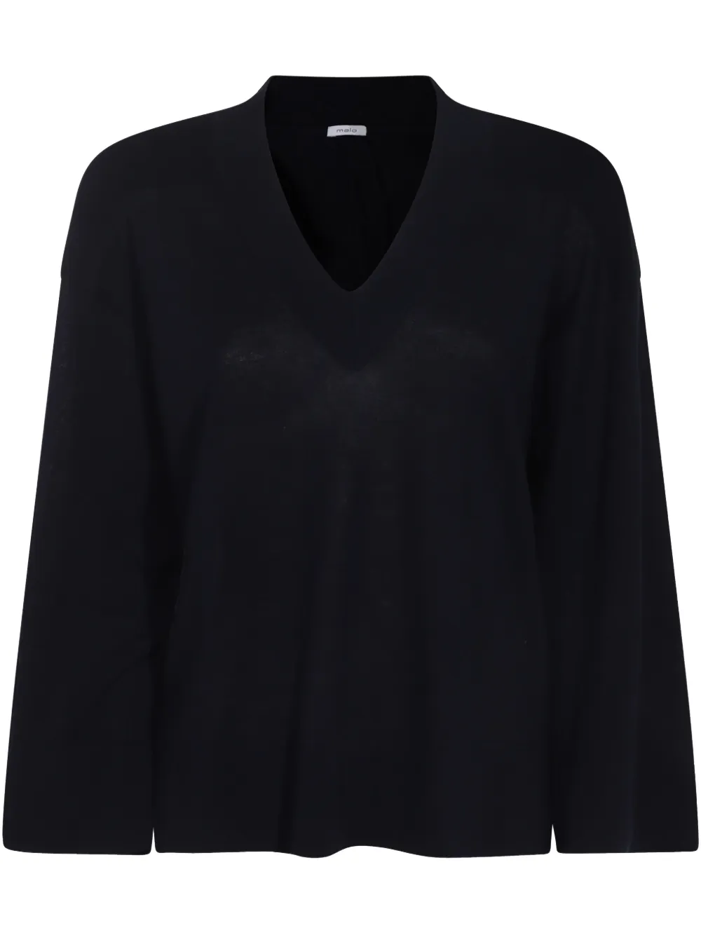 Shop Malo Cotton Jumper In 黑色