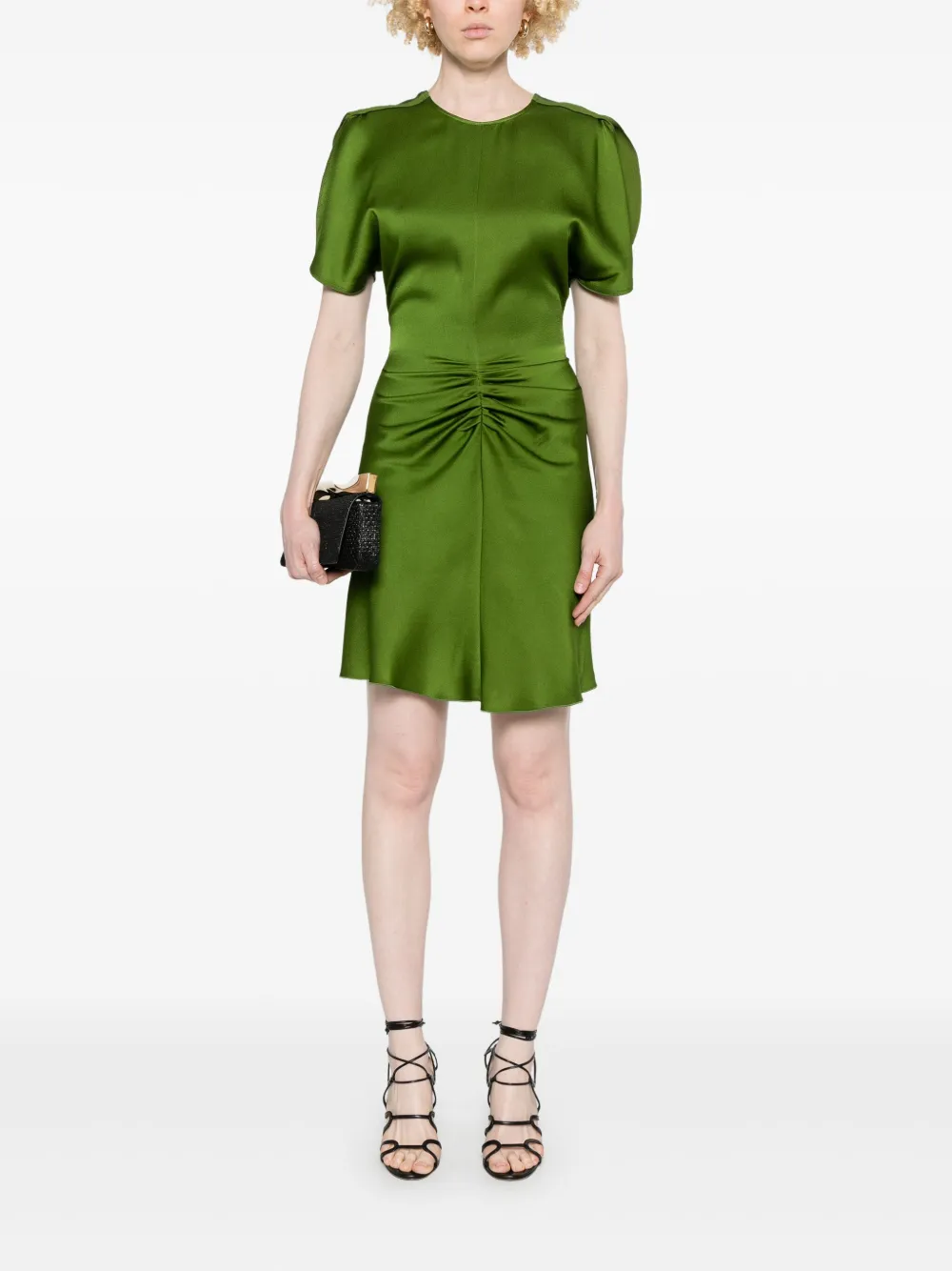 Victoria Beckham Mini-jurk van crêpe - Groen