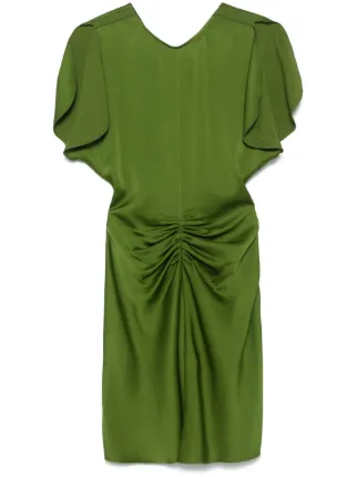 Victoria Beckham Crepe Mini Dress | Green | FARFETCH