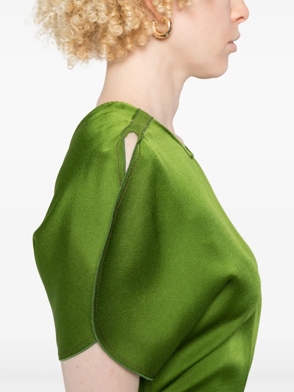 Victoria Beckham Mini-jurk van crêpe Groen
