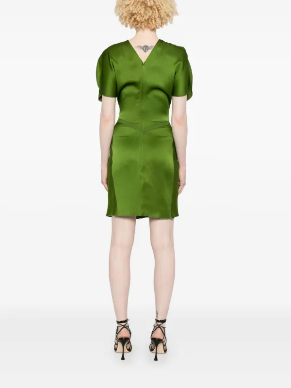 Victoria Beckham Crepe Mini Dress | Green | FARFETCH
