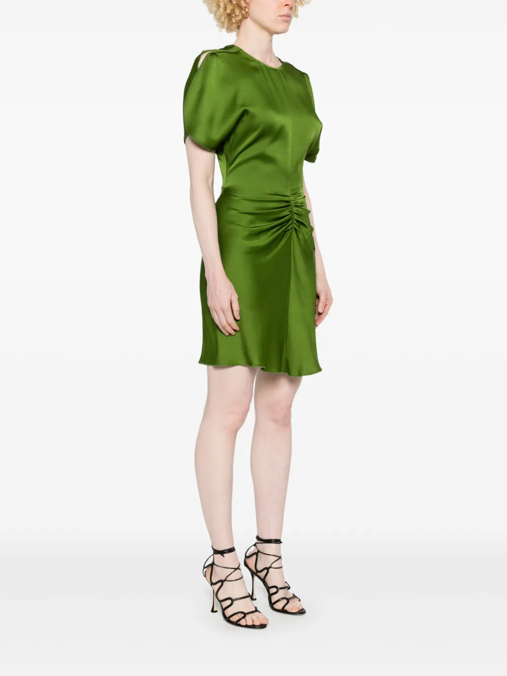 Victoria Beckham Mini-jurk van crêpe Groen