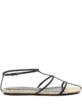KHAITE cage flat sandals - Black