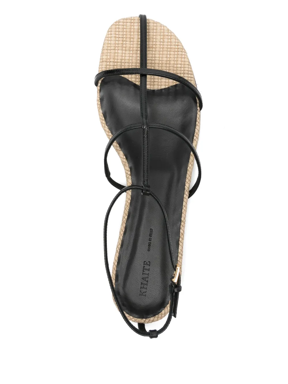 KHAITE cage flat sandals Black
