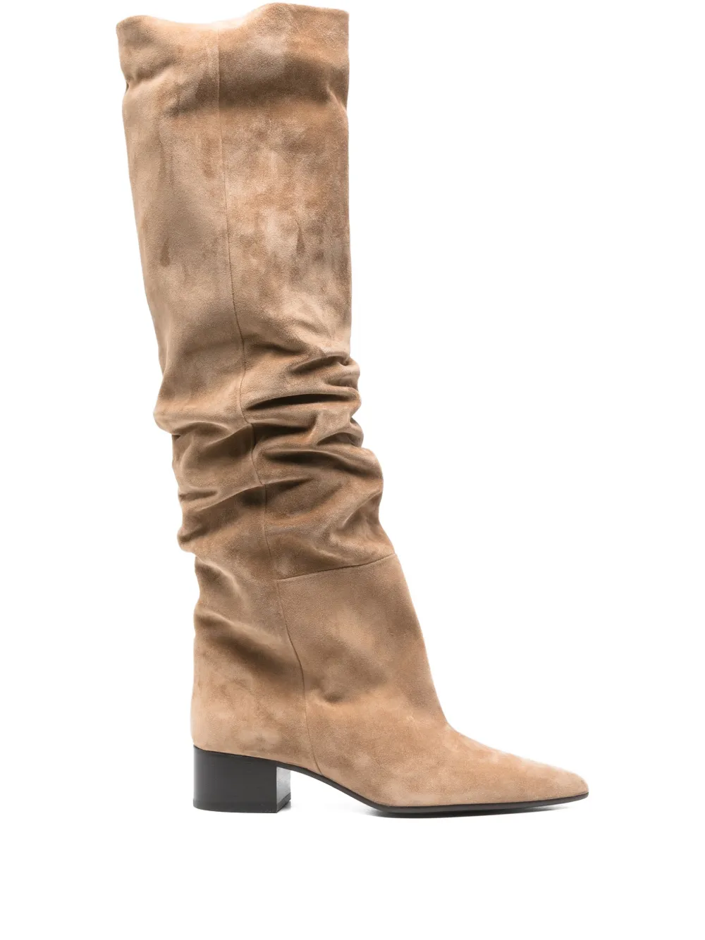 KHAITE 40mm Andee suede knee boots Neutrals