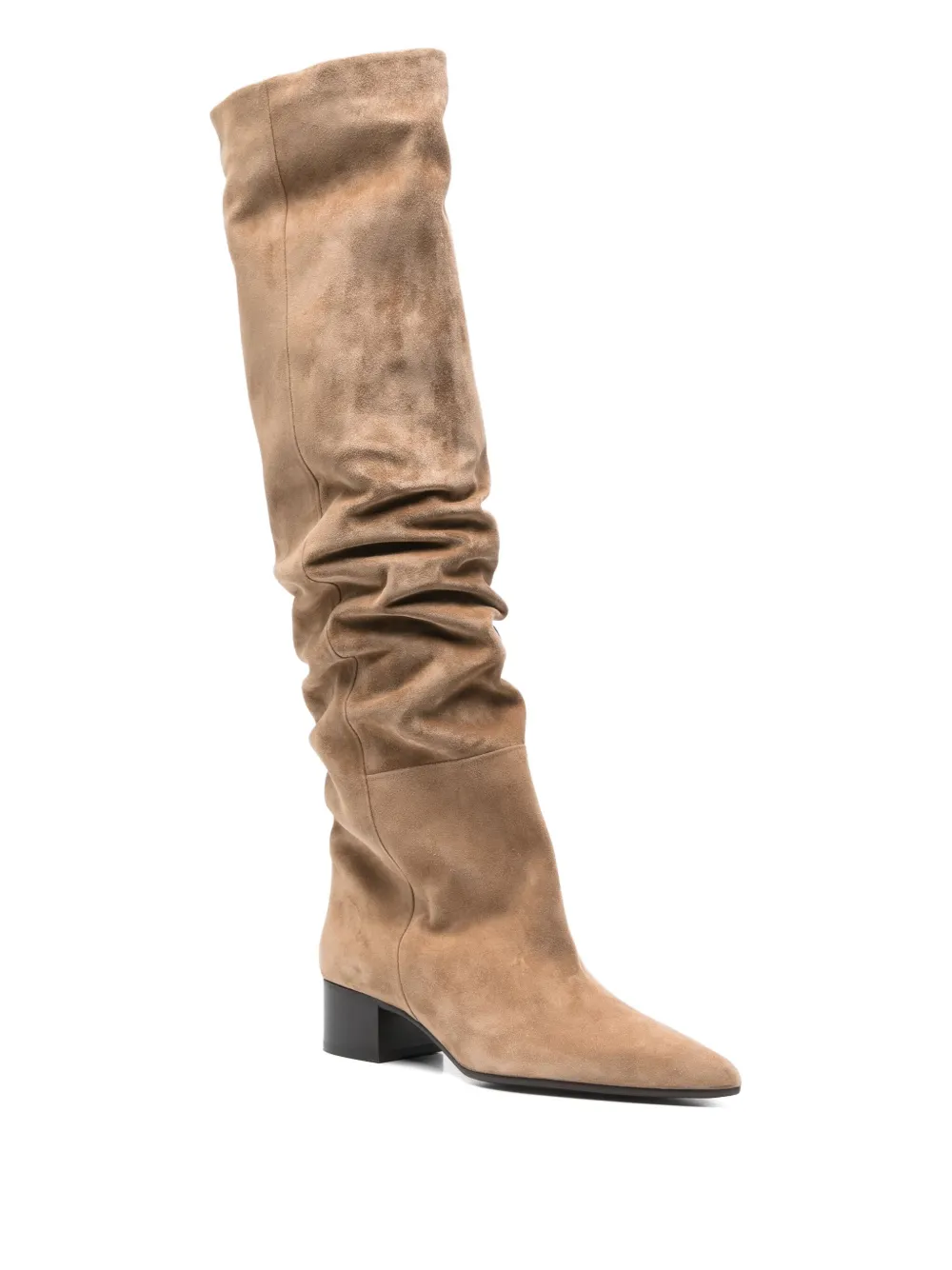 KHAITE 40mm Andee suede knee boots Neutrals