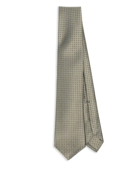 Kiton patterned-jacquard tie