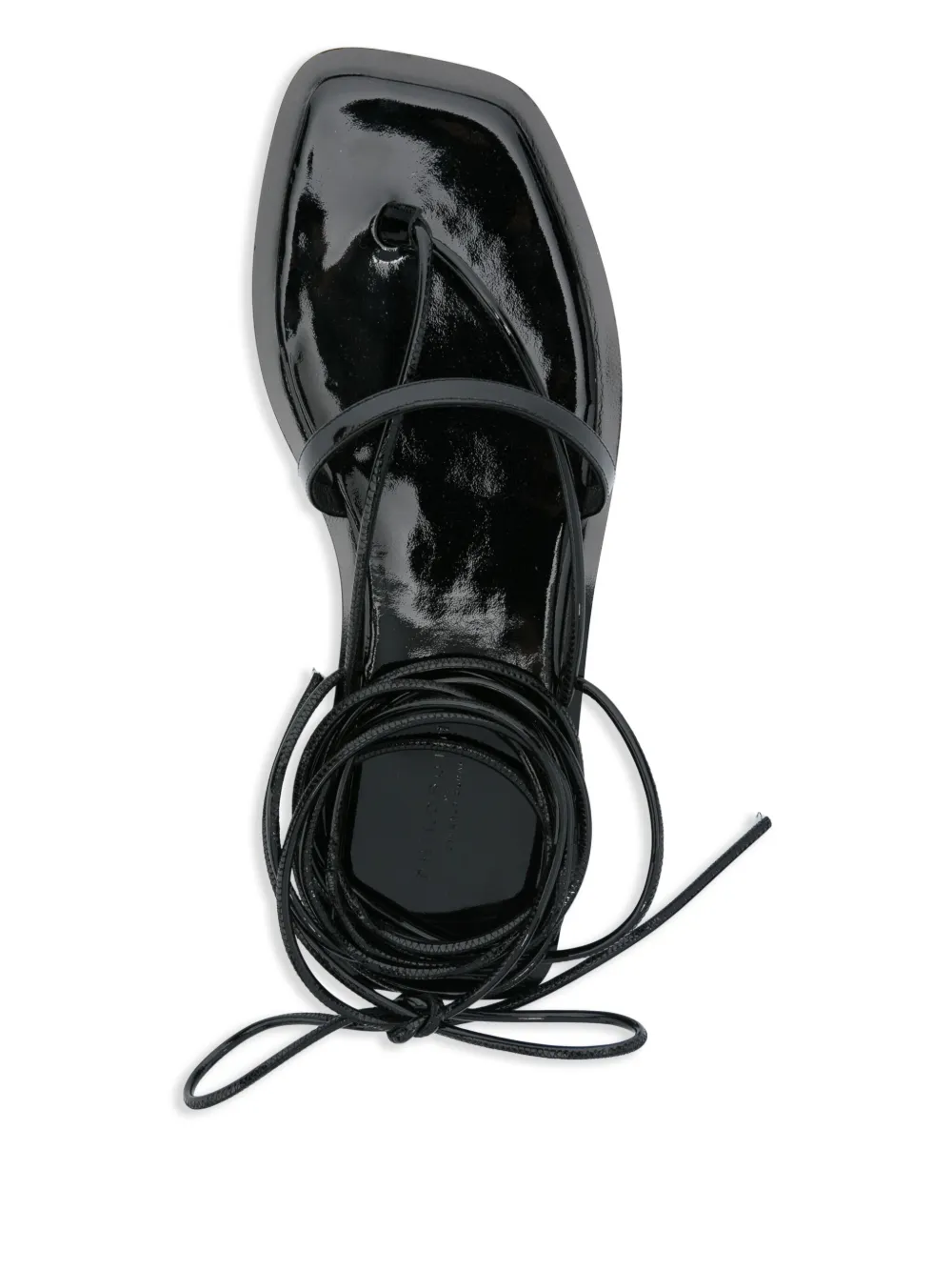Shop Philosophy Di Lorenzo Serafini Patent Flat Sandals In Black